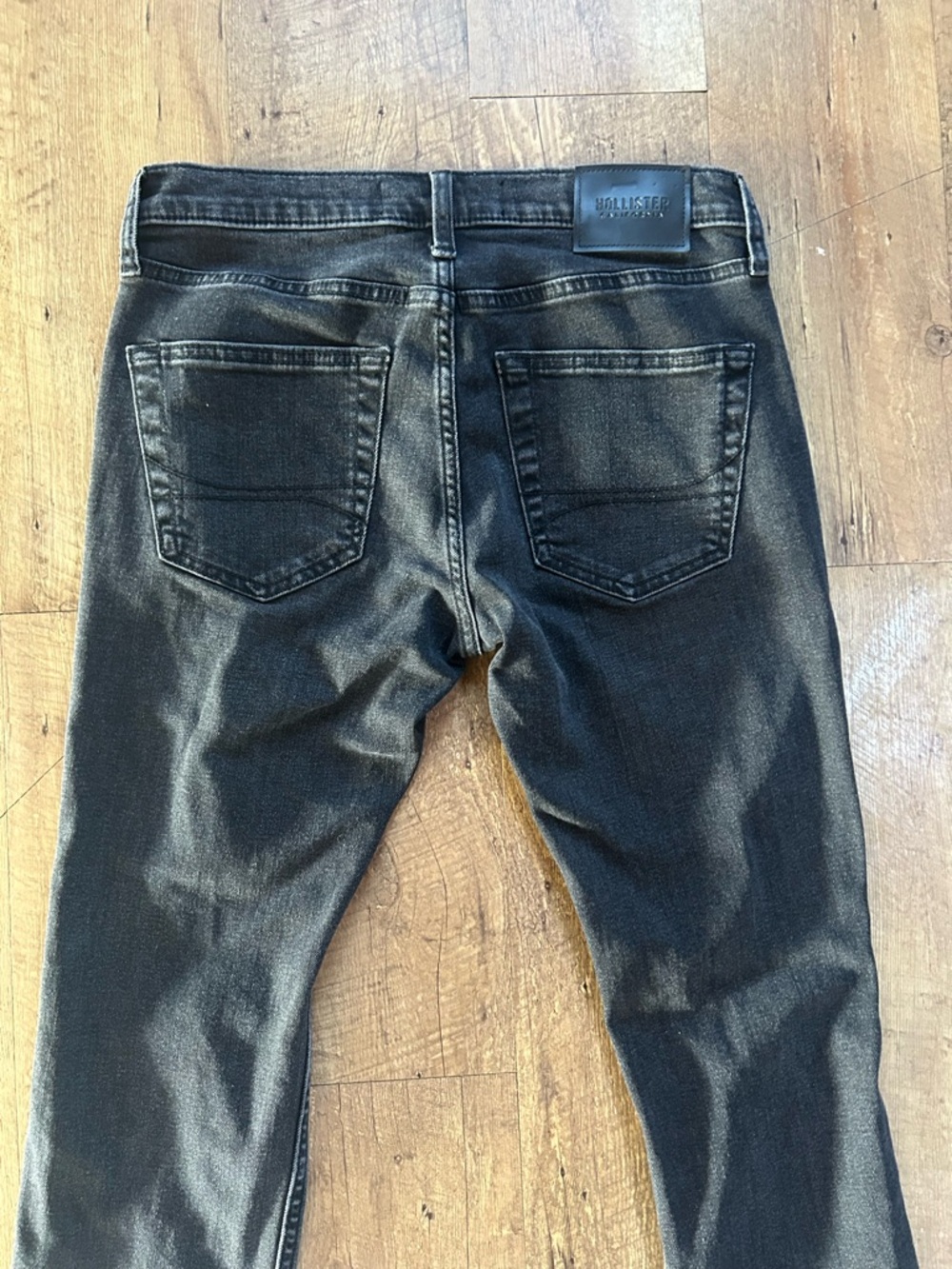 Hollister Black Distressed Skinny Jeans W30 L30 High Rise Stretch - Picture 13 of 15
